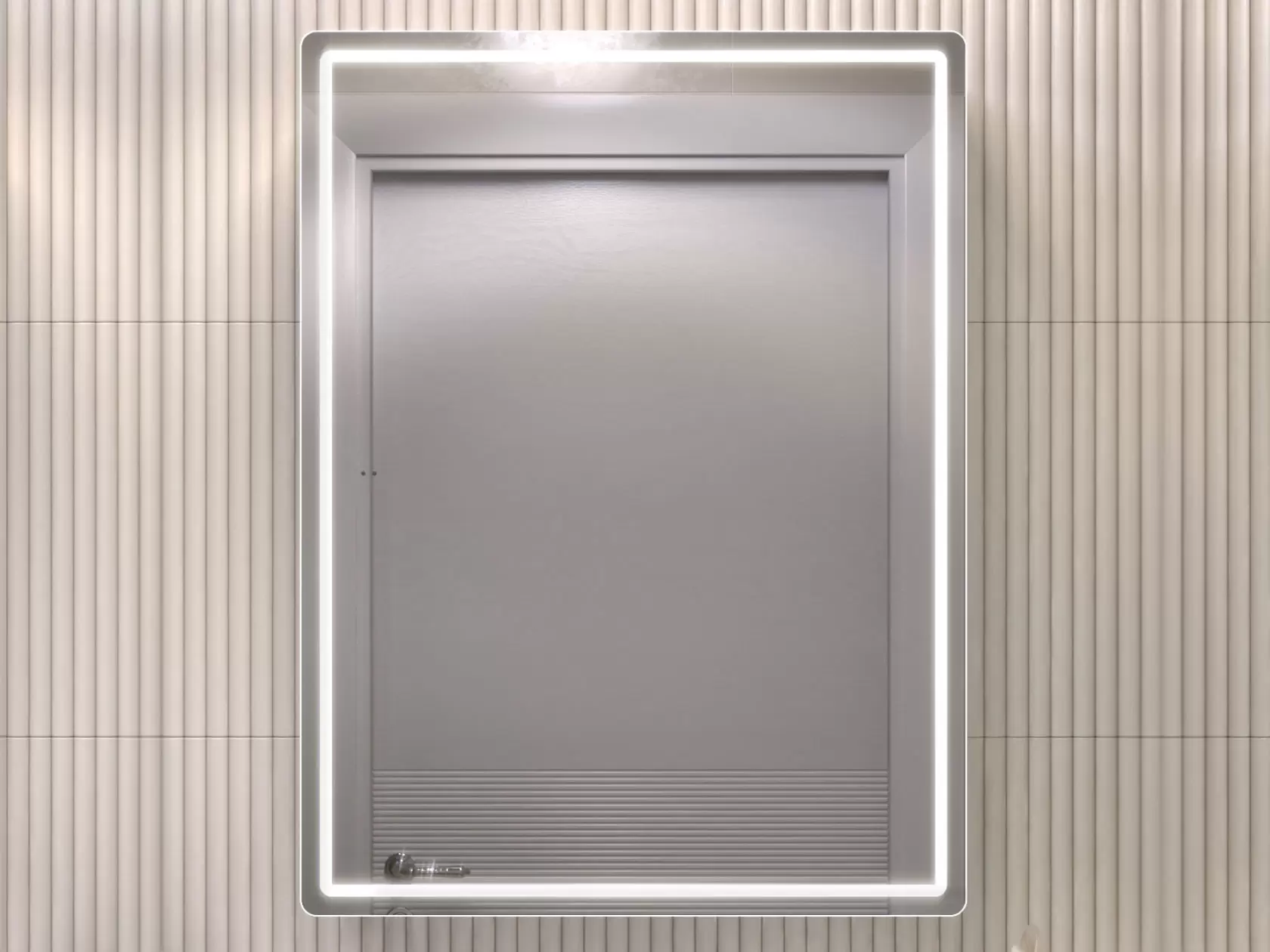 Зеркальный шкаф LED Геометрия